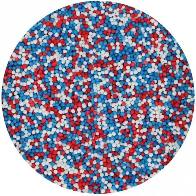 Red, White & Blue Nonpareil Sprinkles 80g